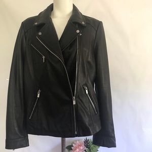 WILSON'S Leather Women's Black Jacket with Metallic Details Size: XXL